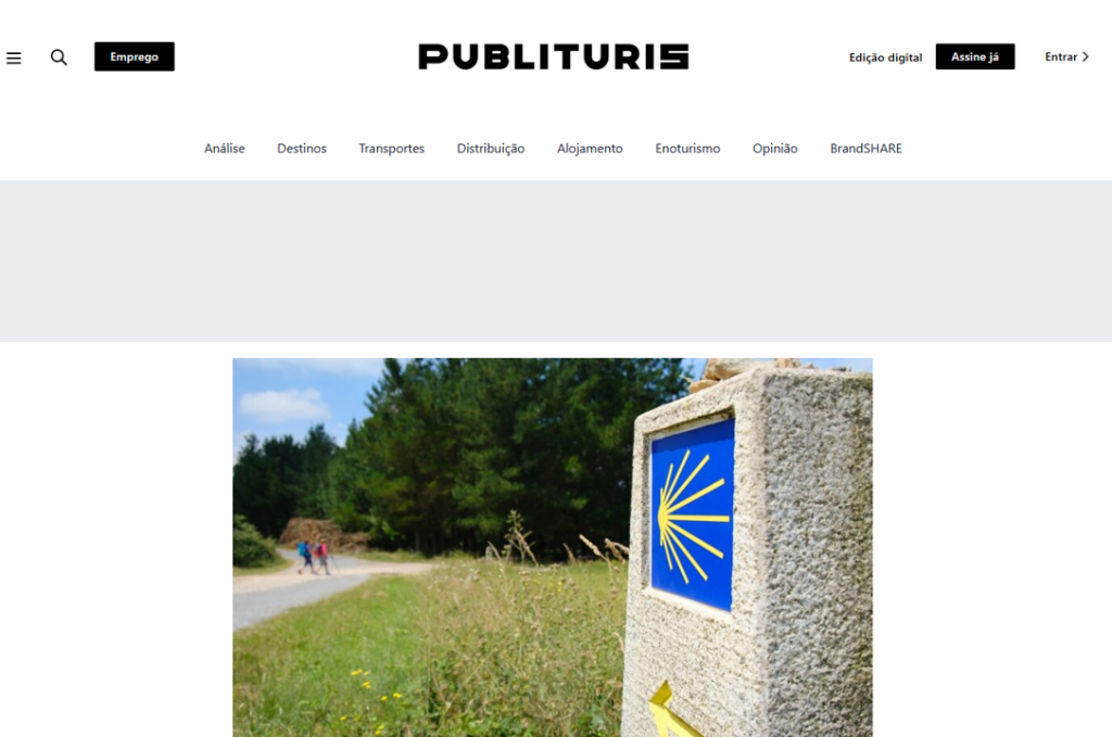 Artículo en el sitio de Publituris sobre el proyecto Incasa – Una señal del Camino de Santiago en un poste de piedra